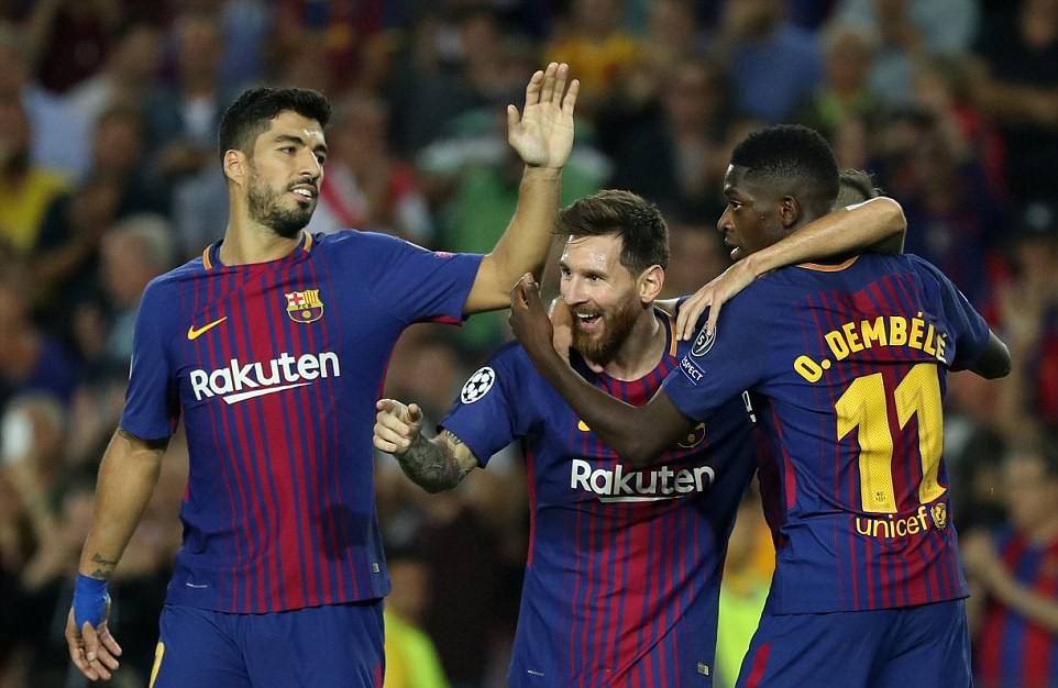 巴塞罗那大胜多特蒙德，取得关键胜利